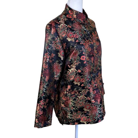 Robert Louis Vtg Oriental Traditional Asian Style Silk Blend Jacket Cheongsam - Picture 8 of 16